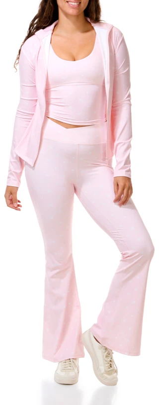 Thumbnail 3: Happy Camp3r Juniors Active Snow Angel High-Rise Flare Leggings 