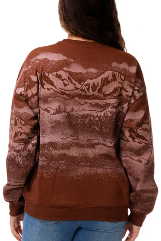 Thumbnail 2: Goodie Two Sleeves  Juniors Long Sleeve Western Landscape Sweater  