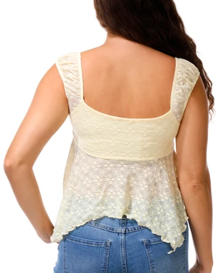 Thumbnail 2: Heart & Hips Juniors Lace Flyaway Top 