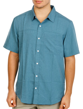 Thumbnail 1: Merrell Men's Short Sleeve Woven Button Down Shirt 