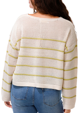 Thumbnail 2: BY TOGETHER Juniors Open Knit Sweater 