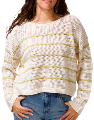 Thumbnail 1: BY TOGETHER Juniors Open Knit Sweater 