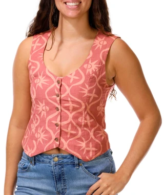 Thumbnail 1: BILLABONG Juniors Button Front Scoop Neck Vest 