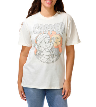 Thumbnail 1: Casper The Friendly Ghost Juniors Graphic Boyfriend Tee 