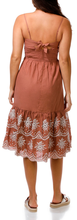 Thumbnail 2: Trixxi Juniors Boho Embroidered Midi Dress  
