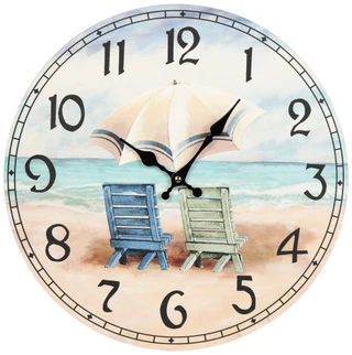 Thumbnail 1: JD YEATTS 16 in Ocean View Decorative Wall Clock 