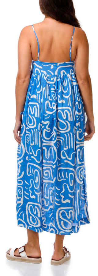 Thumbnail 2: BILLABONG Juniors Abstract Print Side Slit Maxi Dress 