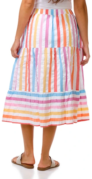 Thumbnail 2: DRA Women's Woven Striped Maxi Skirt 
