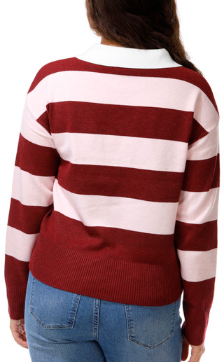 Thumbnail 3: Derek Heart Juniors Long Sleeve Collared Sweater 