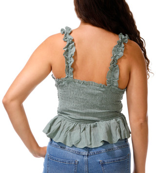 Thumbnail 2: Trixxi Juniors Sleeveless Smocked Tank 