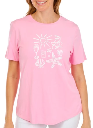 Thumbnail 1: REEL LEGENDS Women's Bamboo Beach Cocktails Tee 
