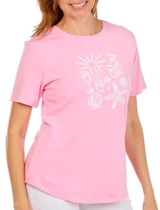 Thumbnail 3: REEL LEGENDS Women's Bamboo Beach Cocktails Tee 