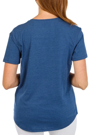 Thumbnail 3: REEL LEGENDS Women's Relaxed Fit Hibiscus Turtle Graphic Tee 