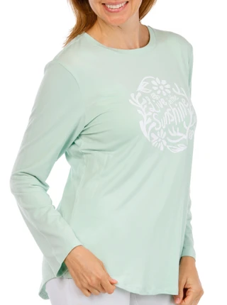 Thumbnail 2: REEL LEGENDS Women's Line N Sunshine Bamboo Long Sleeve Tee 