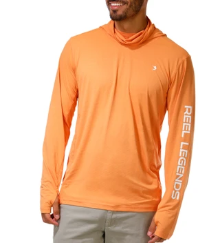 Thumbnail 1: REEL LEGENDS Men's Long Sleeve UPF 50+ Hoodie w/ Built-in Gaiter  