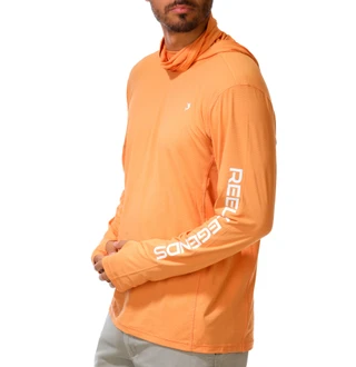 Thumbnail 5: REEL LEGENDS Men's Long Sleeve UPF 50+ Hoodie w/ Built-in Gaiter  