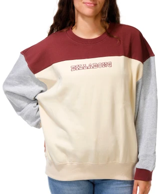 Thumbnail 1: BILLABONG Juniors Long Sleeve Color Block Crew Neck Sweater 