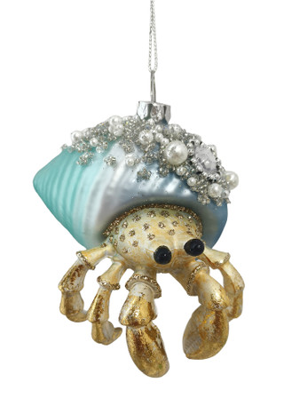 Thumbnail 1: Magical Season Hermit Crab Glass Ornament 