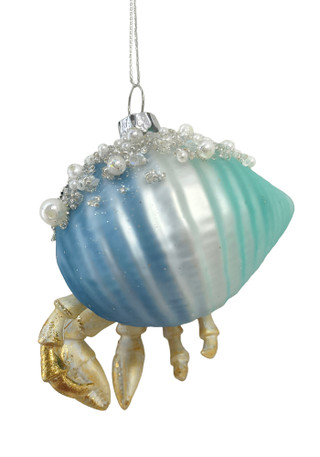 Thumbnail 2: Magical Season Hermit Crab Glass Ornament 