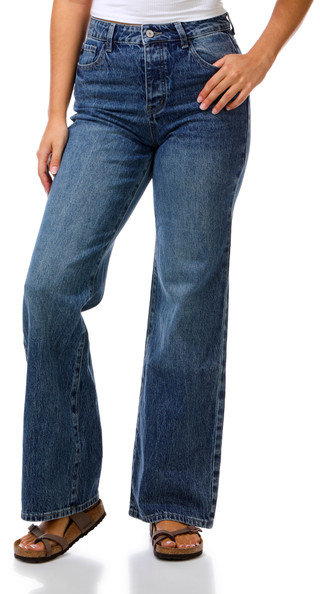 Thumbnail 1: KanCan Juniors High Rise 90s Wide Leg Jeans 