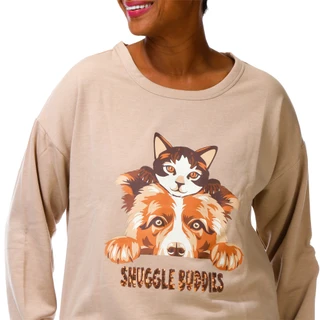 Thumbnail 2: Chenault Women's Plus Snuggle Buddies Sweatshirt  