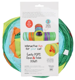 Thumbnail 2: PET OBSESSION 31 in Meow & Roll 3 Entrance Pop Up Cat Tunnel 