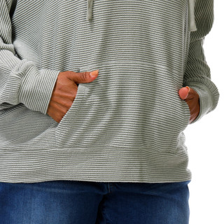 Thumbnail 5: BOBEAU Women's Plus Ribbed Hooded Top  