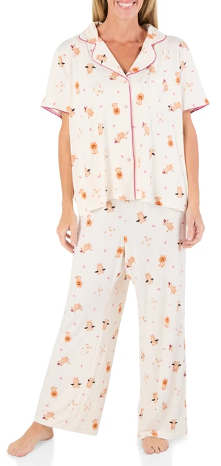 Thumbnail 1: Aeropostale Women's Plus Halloween Themed Button Down Pajama Pants Set 