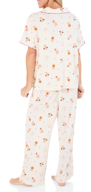 Thumbnail 2: Aeropostale Women's Plus Halloween Themed Button Down Pajama Pants Set 