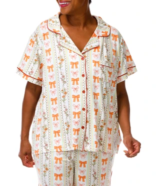 Thumbnail 2: Haute Dreamz Women's Plus Fall Pajama Pants Set  