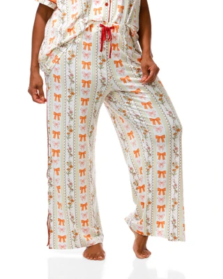 Thumbnail 3: Haute Dreamz Women's Plus Fall Pajama Pants Set  