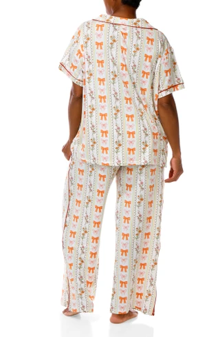 Thumbnail 4: Haute Dreamz Women's Plus Fall Pajama Pants Set  