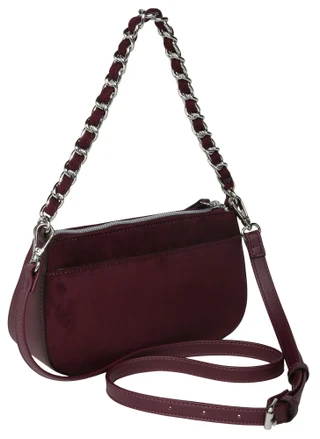 Thumbnail 3: NINE WEST Jace Mini Faux Suede Crossbody with Chain Carry Handle 