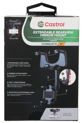 Thumbnail 2: Castrol Extendable Rearview Mirror Phone Mount 