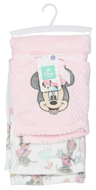 Thumbnail 1: Disney Baby Baby Girls 2 Pk Minnie Mouse Super Soft Blanket Set 