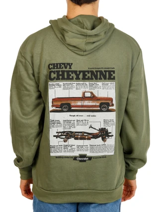 Thumbnail 1: GM Men's Chevy Hooded Kangaroo Pocket Graphic Sweatshirt 