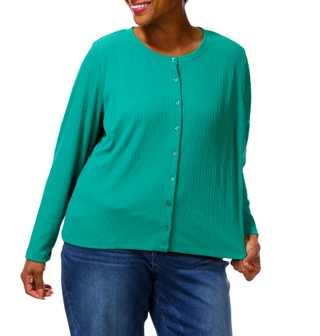 Thumbnail 1: RACHEL ROY Women's Plus Solid Button Down Top  