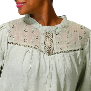 Thumbnail 2: perch Women's Plus Solid Blouse 