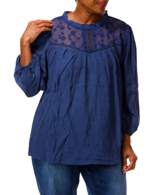 Thumbnail 3: perch Women's Plus Solid Blouse 