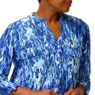 Thumbnail 4: Cocomo Women's Plus Quarter Button Top  