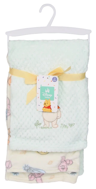 Thumbnail 1: Disney Baby Babys 2 Pk Winnie the Pooh Super Soft Blanket Set 