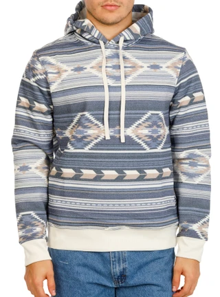 Thumbnail 1: FRYE Men's Aztec Print 2 Pocket Hooded Sweatshirt 