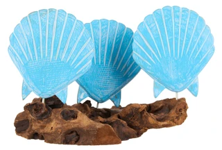 Thumbnail 2: Chesapeake Bay 11x9 Wooden Shells on Driftwood Home Decor 