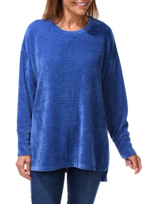 Thumbnail 1: Chenault Women's Plus Long Sleeve Textured Solid Top  