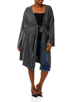 Thumbnail 2: Hayden Women's Plus  Glitter Wrap Dress  
