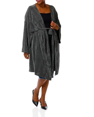 Thumbnail 1: Hayden Women's Plus  Glitter Wrap Dress  