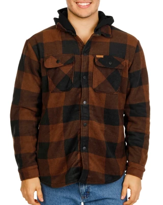 Thumbnail 1: Matix Men's Sherpa Lined 2 Pocket Snap Down Hooded Jacket 