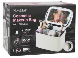 Thumbnail 1: NuvoMed Cosmetic Makeup Bag with LED Mirror 