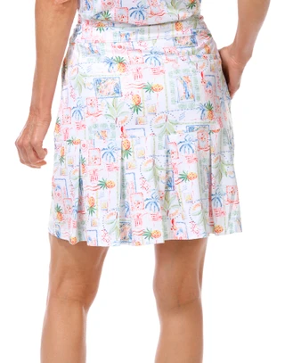 Thumbnail 4: Coral Bay Golf Women's Tropical Back Pleated Skort 