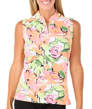 Thumbnail 1: Coral Bay Golf Women's Sleeveless Quarter Zip Active Top 